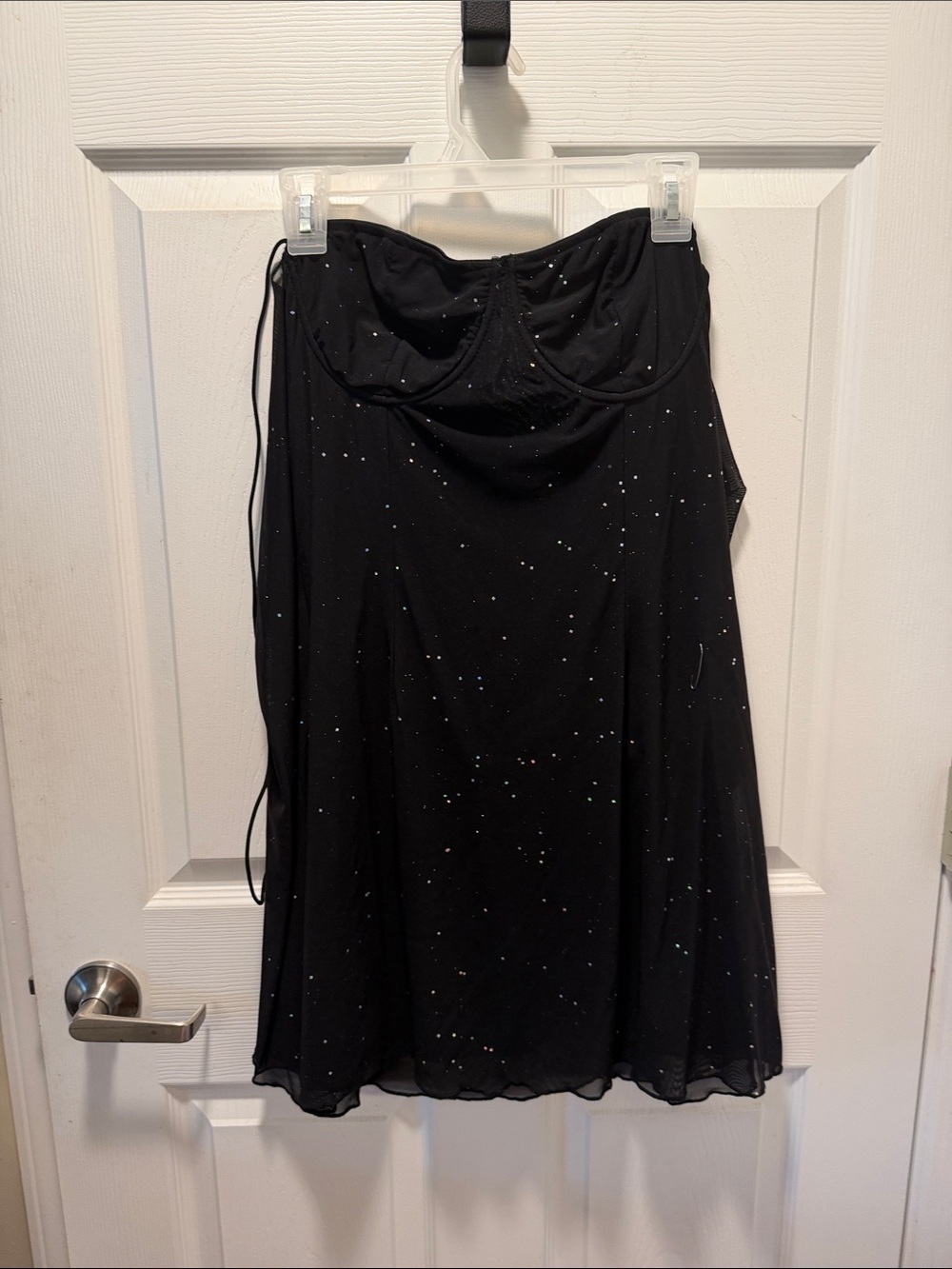 Black Sparkle A-Line Skirt